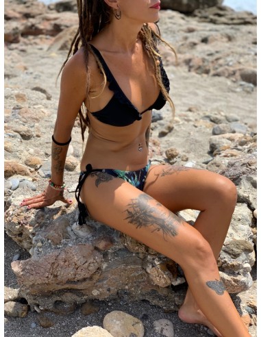 Bikini palmeras negro