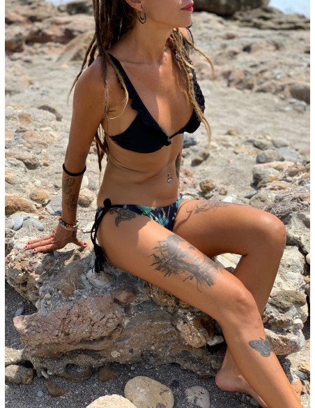 Bikini palmeras negro