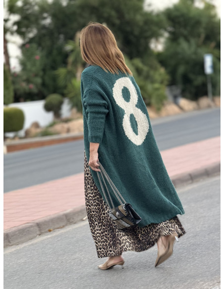 🌿 Abrigo Largo de Lana en Verde  🌿