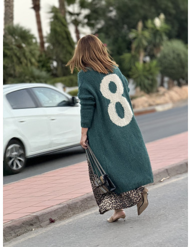 🌿 Abrigo Largo de Lana en Verde  🌿