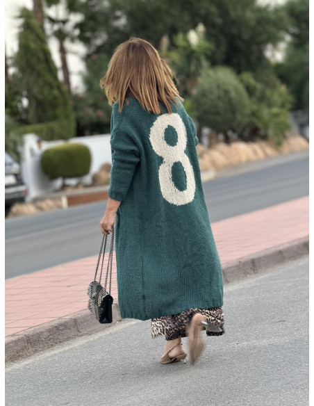 🌿 Abrigo Largo de Lana en Verde  🌿
