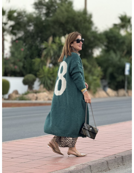 🌿 Abrigo Largo de Lana en Verde  🌿