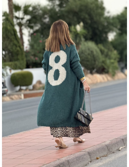 🌿 Abrigo Largo de Lana en Verde  🌿