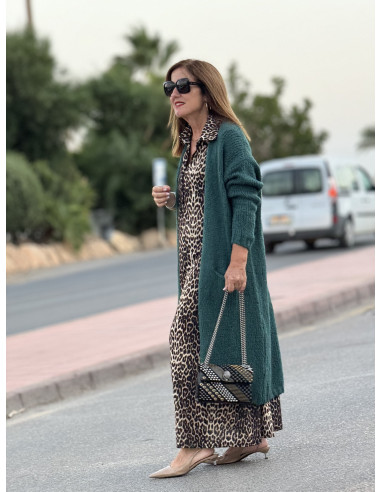🌿 Abrigo Largo de Lana en Verde  🌿