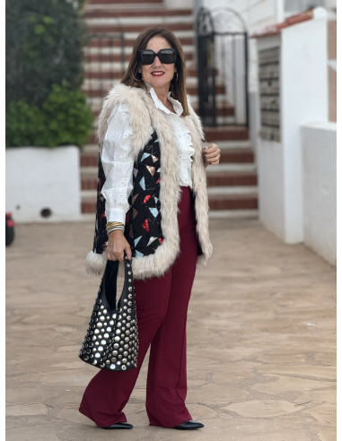 ✨ Chaleco Acolchado Negro con Lentejuelas y...