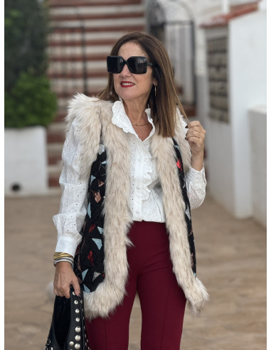 ✨ Chaleco Acolchado Negro con Lentejuelas y...