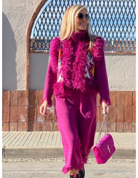 Vestido fleco buganvilla