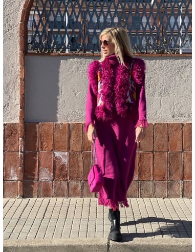 Vestido fleco buganvilla
