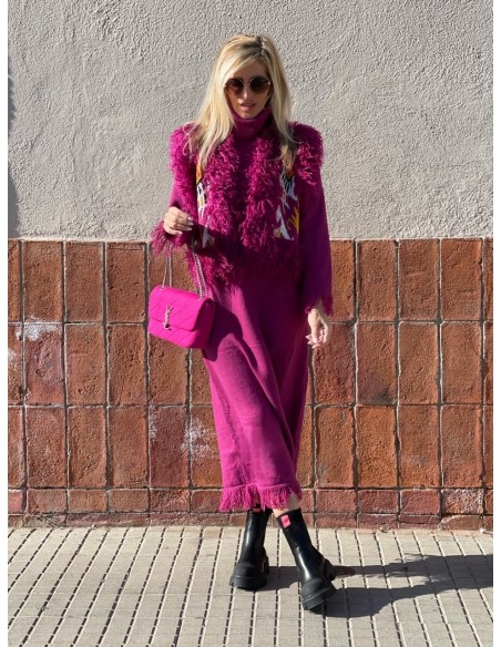 Vestido fleco buganvilla