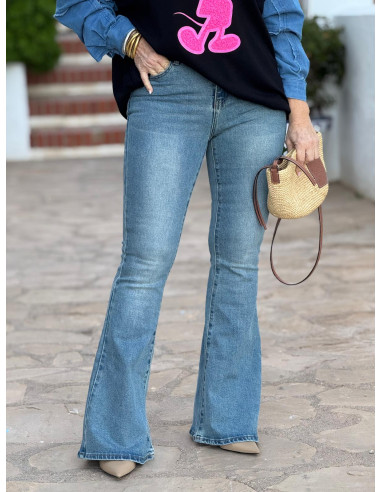 👖 Pantalón Vaquero Acampanado de Talle Alto |...