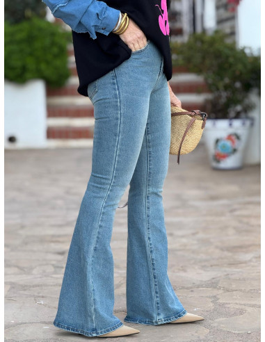 👖 Pantalón Vaquero Acampanado de Talle Alto |...