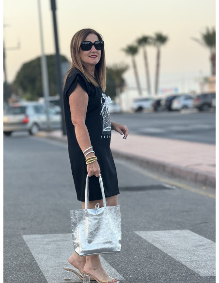 Vestido negro fragancia