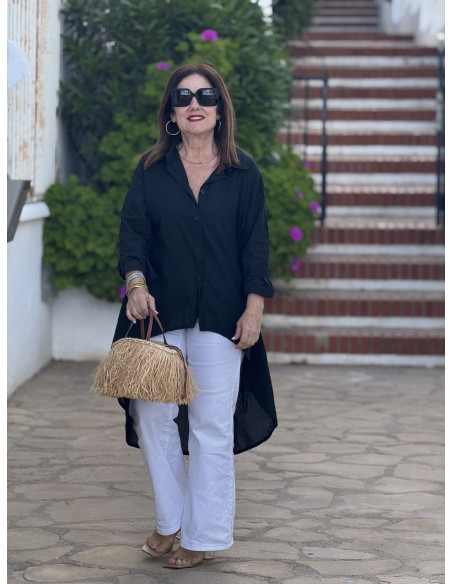 Camisa asimétrica negra