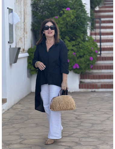 Camisa asimétrica negra