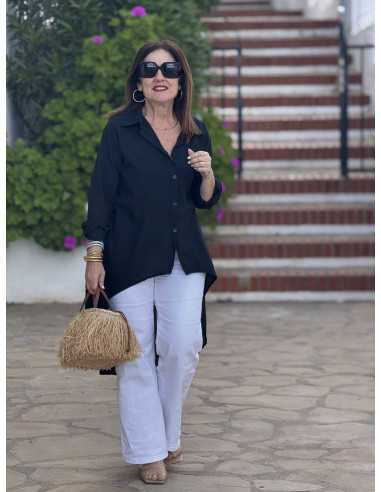 Camisa asimétrica negra