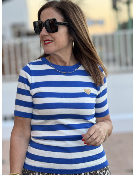 Suéter Navy en blanco y azul