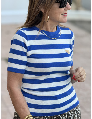 Suéter Navy en blanco y azul