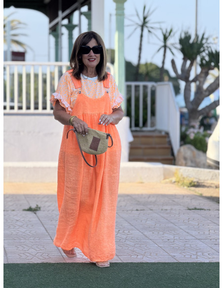 🌸 Peto de Lino naranja