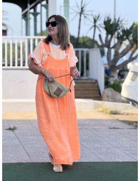🌸 Peto de Lino naranja