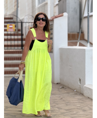 🌸 Peto de Lino amarillo flúor 2