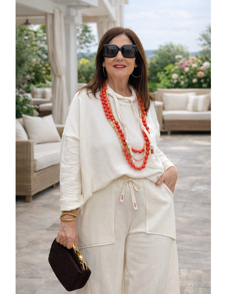 Conjunto Crudo 100% Algodón con Capucha