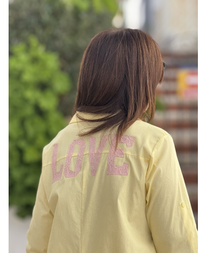 Camisa Asimétrica Amarilla LOVE 2