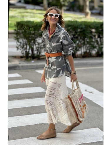 🧥🌿 Parka/Sobrecamisa Estampado Camuflaje