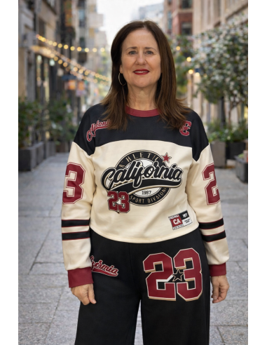 Conjunto Dos Piezas Negro y Crudo Estampado