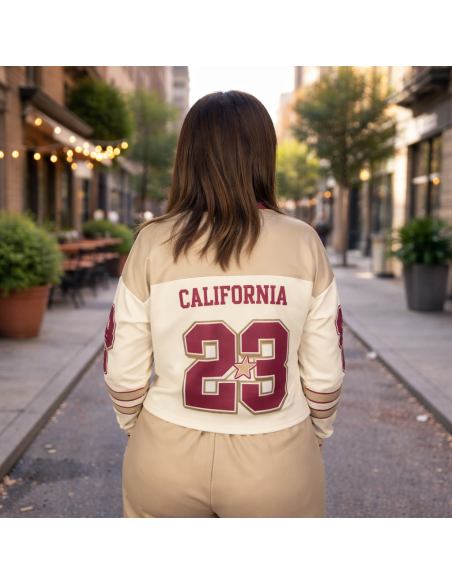 Conjunto Dos Piezas tostado y Crudo Estampado