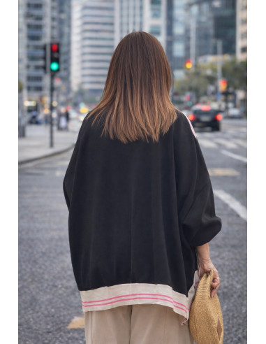 Sudadera Sneakers Flúor negra