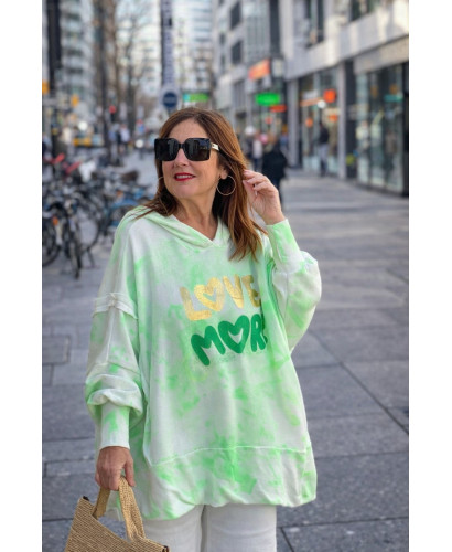 Sudadera Tie Dye Verde Flúor Gold