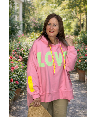 Sudadera Love  Rosa