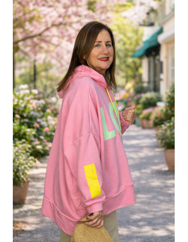 Sudadera Love  Rosa