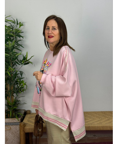 Sudadera Sneakers rosa 2