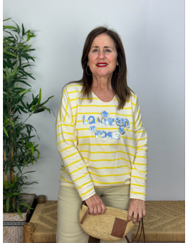 Camiseta Lemon Rose Rayas