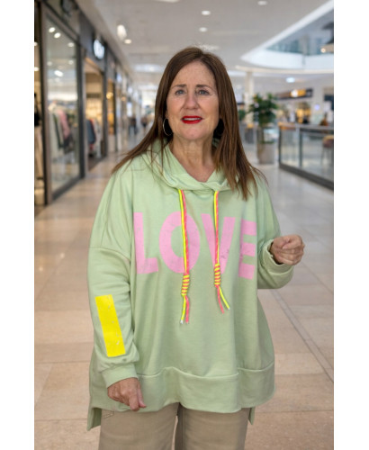 Sudadera Love verde
