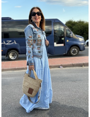 🌟 Cazadora Vaquera con Bordados y Abalorios:...