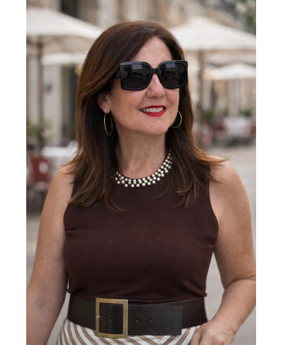 Top Punto Chocolate Perlas