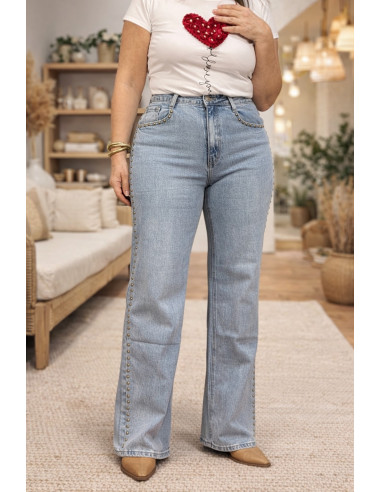 Vaquero de Pata Ancha con Tachas Laterales