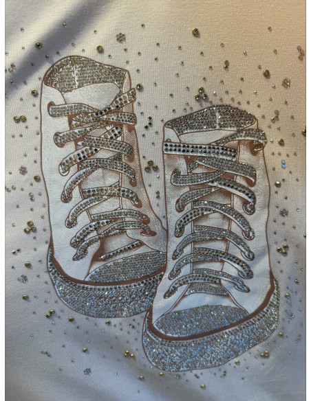 Camiseta cruda deportivas strass