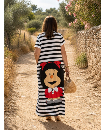 Vestido Largo con Estampado de Mafalda 2