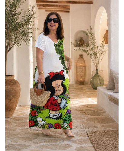 Vestido Largo estampado Mafalda