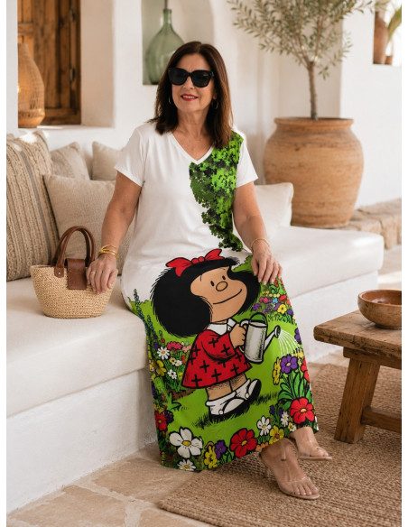Vestido Largo estampado Mafalda