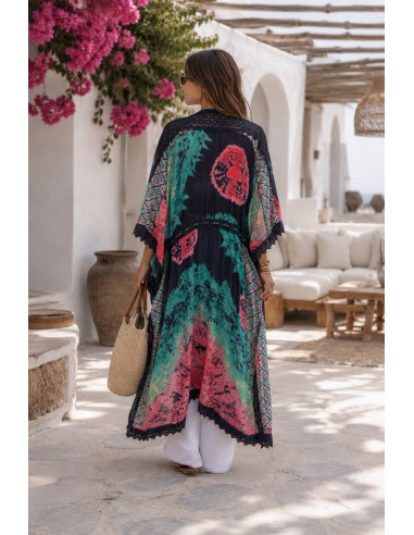Kimono seda gris (ref 7980)