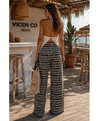 🌟 Pantalón Punto Seda Estampado franjas : Elegancia y... 2