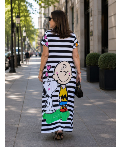 Vestido Largo  con Estampado de Personajes 2