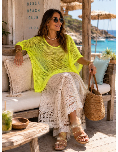 Camiseta amarillo Flúor Rejilla