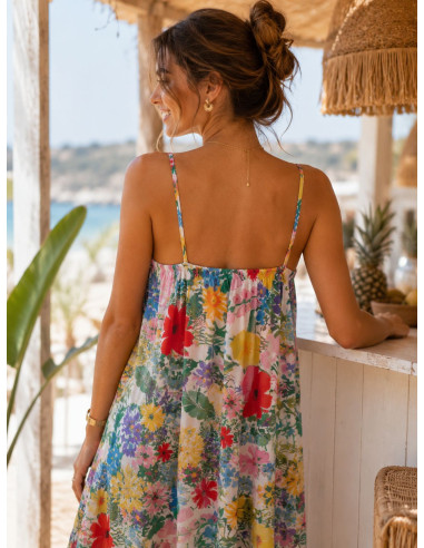 🌺 Vestido Jardín de Elegancia: Lencero Floral...