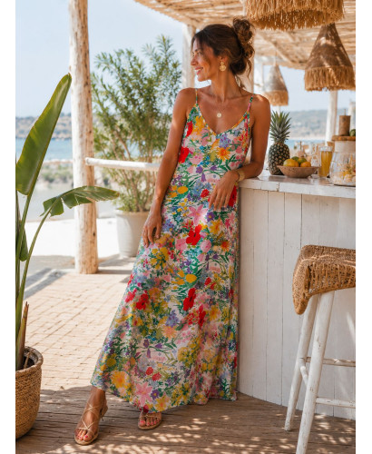 🌺 Vestido Jardín de Elegancia: Lencero Floral Blanco