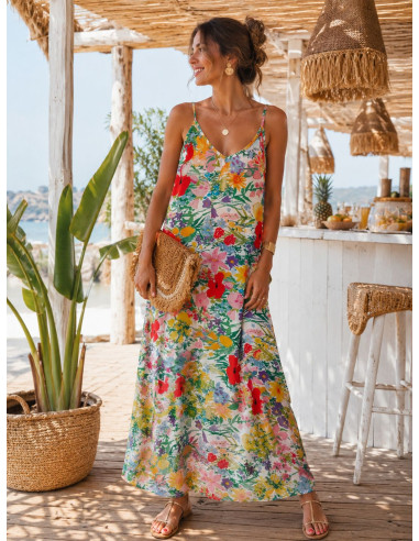🌺 Vestido Jardín de Elegancia: Lencero Floral...